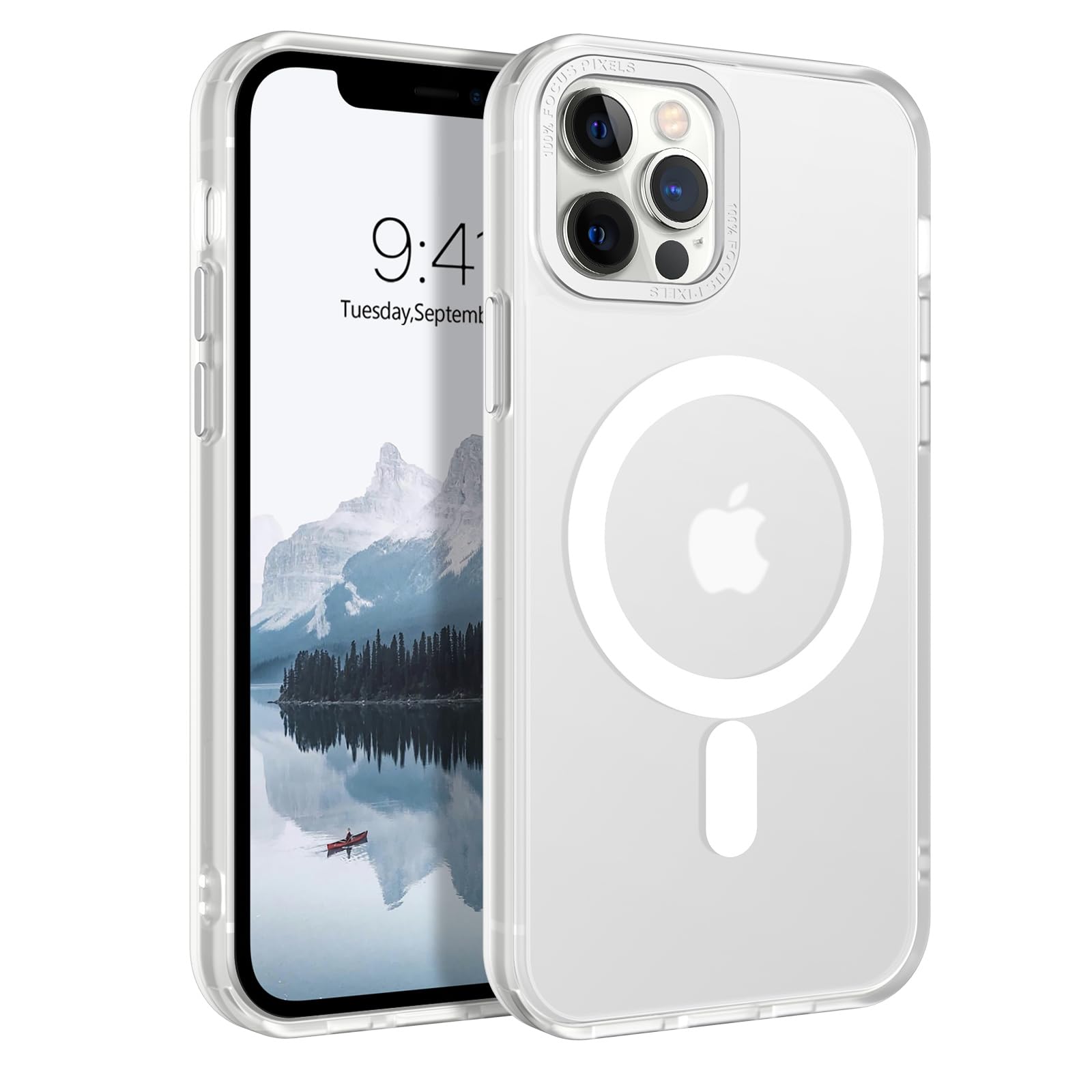 BENTOBEN for iPhone 12 Pro Max Magnetic Case, iPhone 12 Pro Max Phone Case Compatible with MagSafe, Translucent Matte Shockproof Anti-Fingerprint