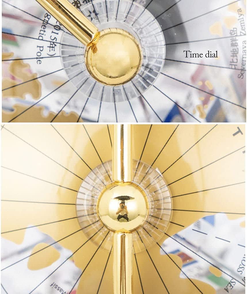 SYALEO Éducative Globe Transparent décoratif du Monde, 35cm de diamètre, pour Bureau, Maison, Bureau, à Collectionner, avec Support en métal Politique/Géographique