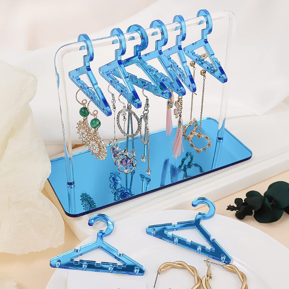 Katutude Acrylic Earring Rack Display Hanging Organizer, Dangle Earring Holder Organizer Earring Display Stands with Hangers, Acrylic Jewelry Organizer Rack Display for Girls