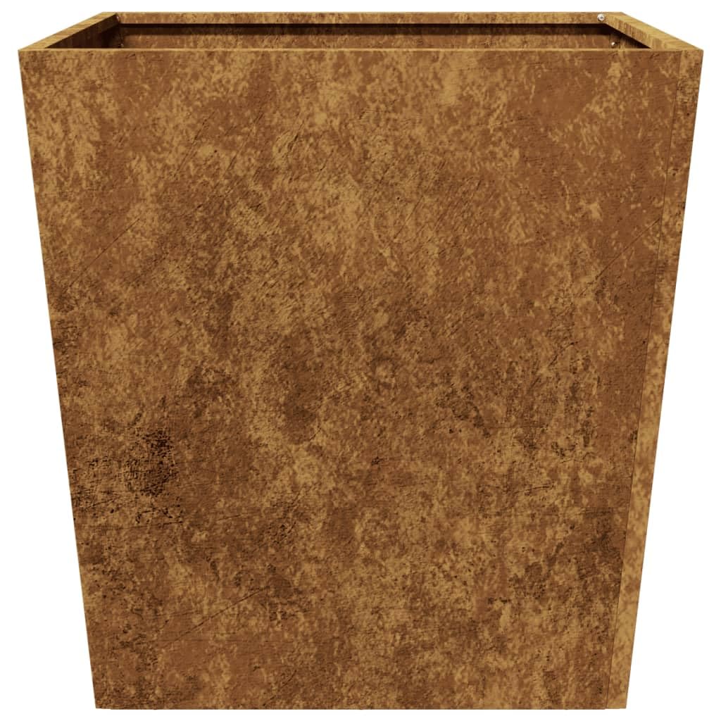 Makastle Jardinière surélevée en métal - Résistante aux intempéries - pour Plantes et légumes - pour Jardin et terrasse - 50 x 50 x 50 cm - Acier Corten