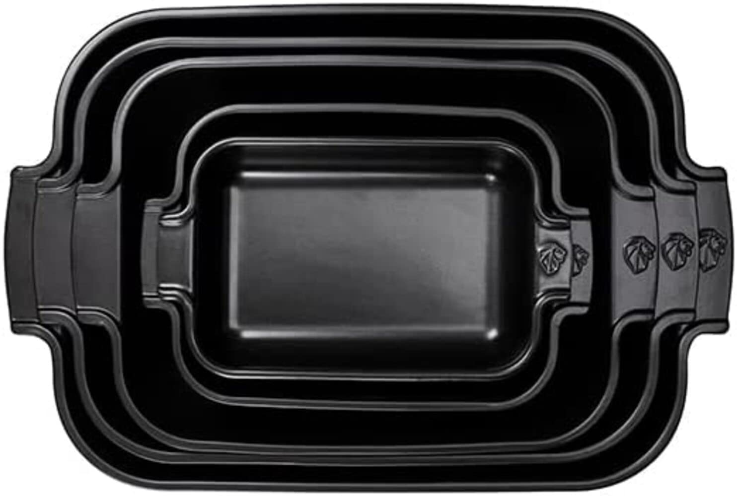 PEUGEOT Rechteckige Auflaufform aus Keramik 40 cm x 27,2 cm x 8,3 cm 5,2 L Satinschwarz