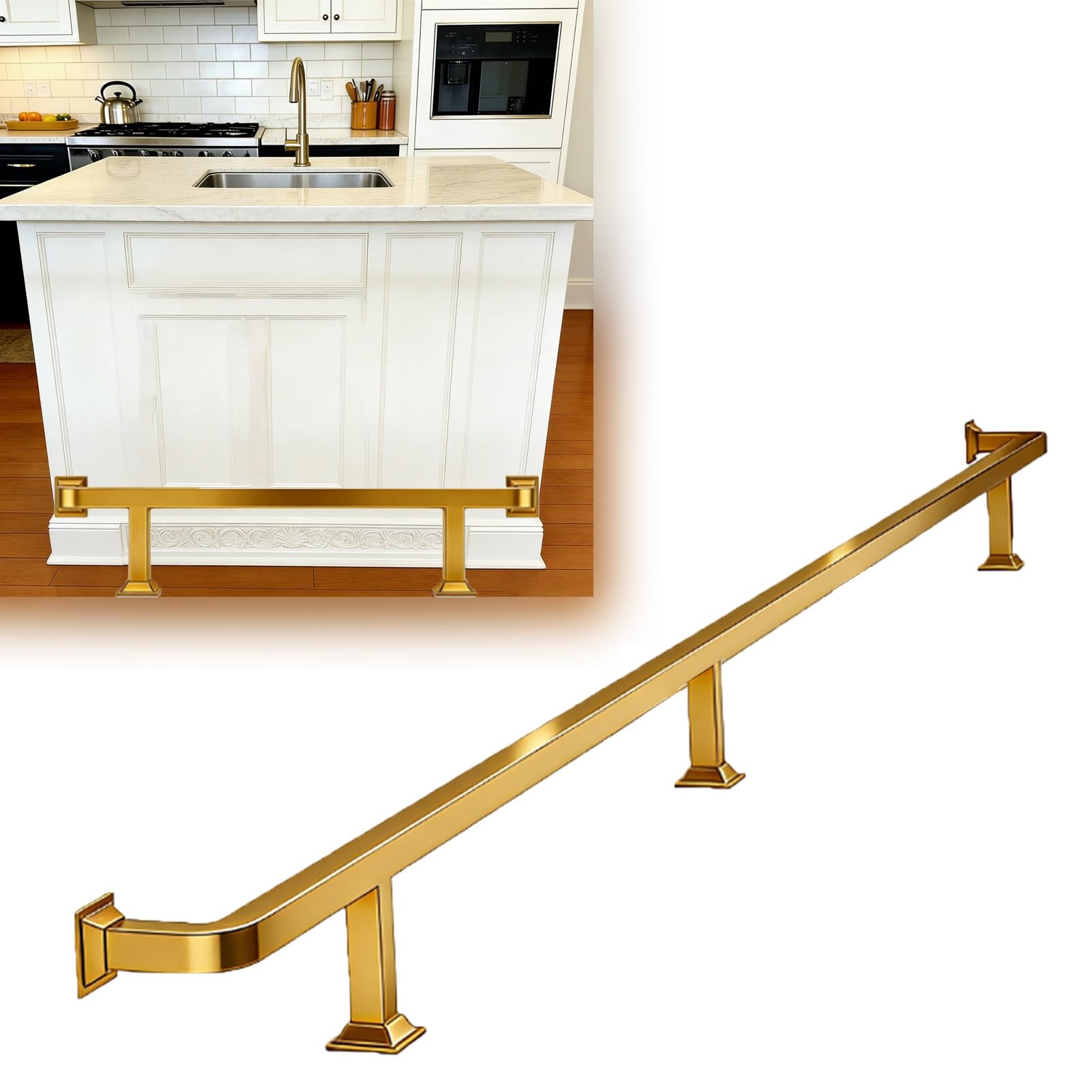 Repose-Pieds réglable pour îlots de cuisine - Solution contre le mal de dos sous comptoir
