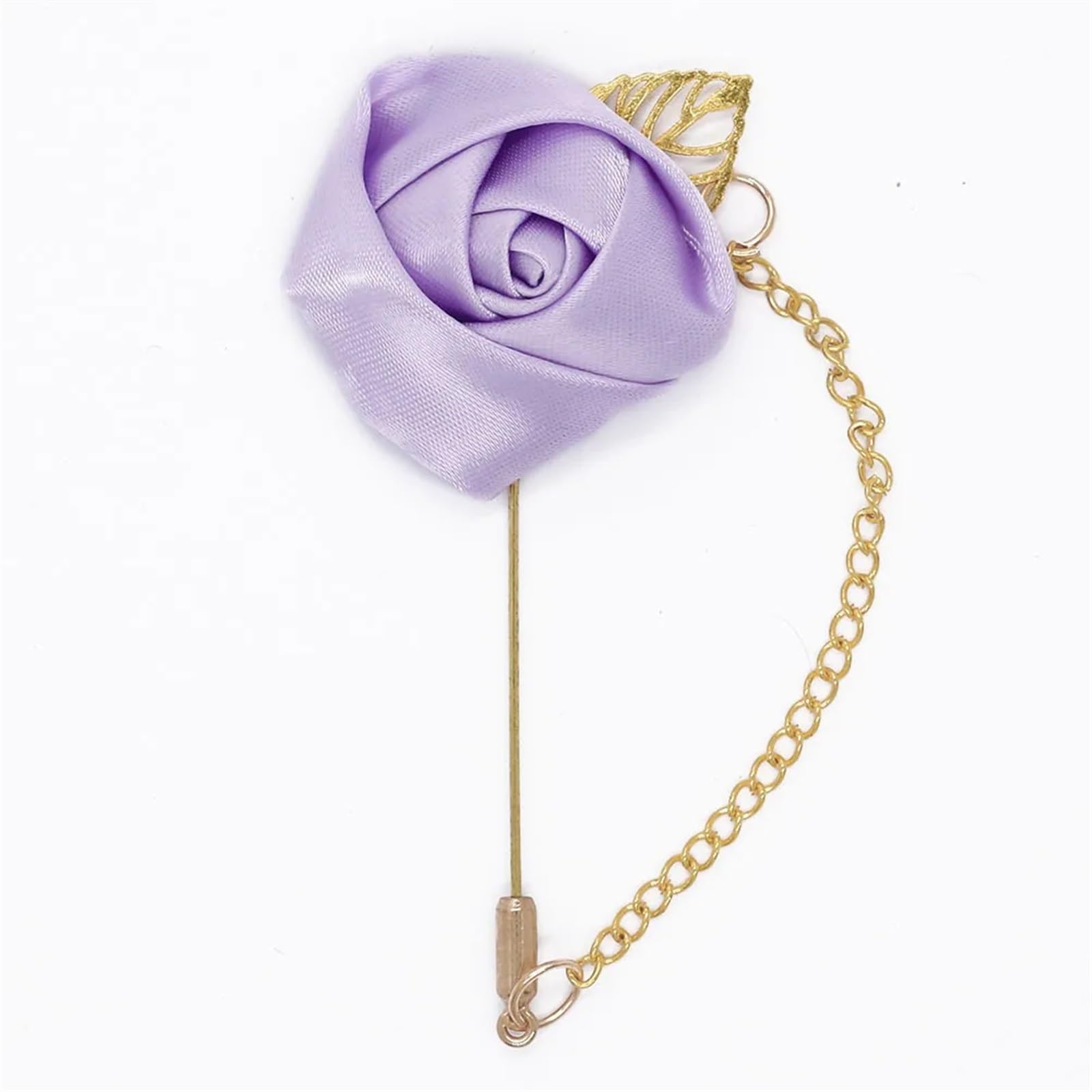 EYZJQSTUV Wedding corsage， Wedding Corsage Boutonniere Groom Lapel Pin Ribbon Rose Brooch Prom Decor(6)