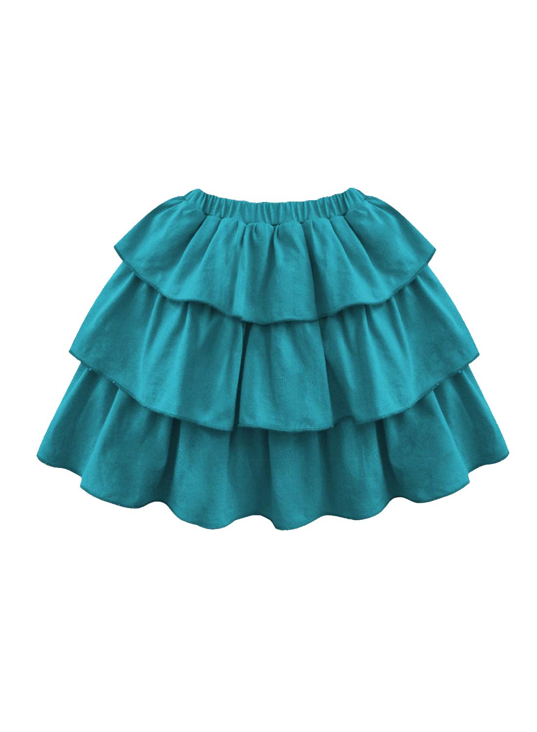 A.T.U.N. (ALL THINGS UBER NICE)Cotton Tiered Skirt (GSKT TRD TEL_2-3_Teal_2-3Y)