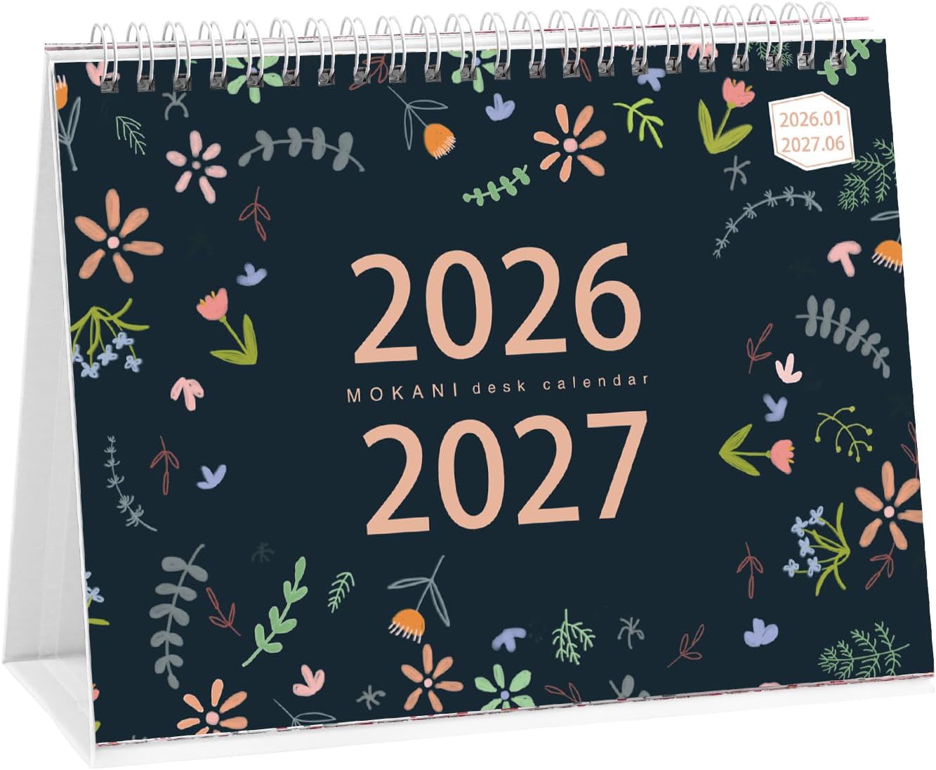 Desk Calendar 2026-2027, Monthly Desktop Calendar (Jan. 2026 - Jun. 2027, 10" x 8.25"), Standing Flip Calendar with Thick Paper, Academic Year Planner with Stickers