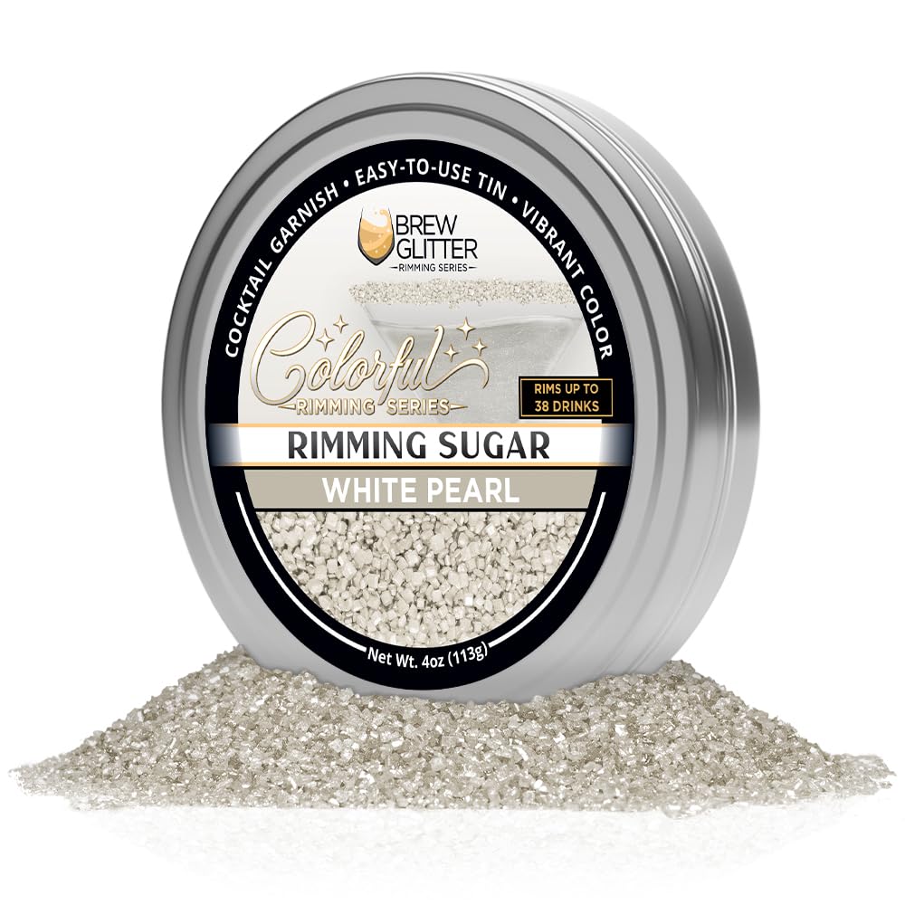 Brew Glitter White Rimming Sugar - Halloween Drinks -4 Brew Glitter White Rimming Sugar - Halloween Drinks -4