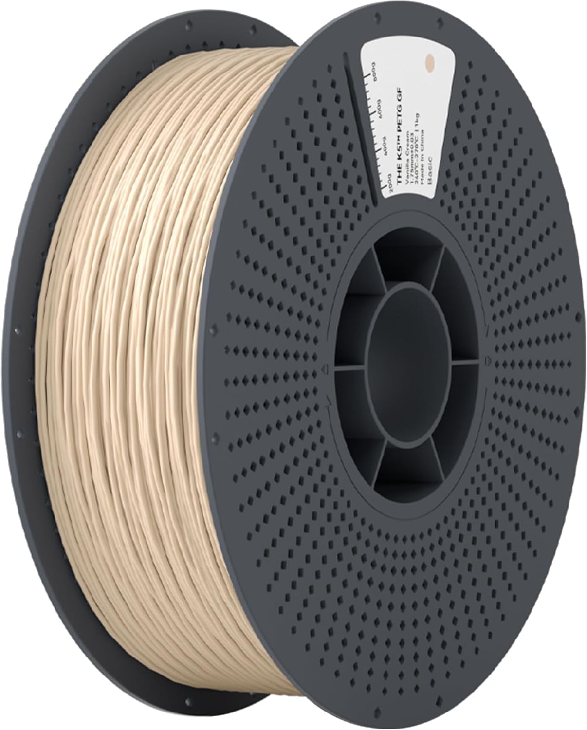 Glass Fiber Filled PETG Filament, PETG-GF 3D Printer Filament 1.75mm, Water and Weather Resistant, Frosted Matte Texture (Vanilla Cream Pink)