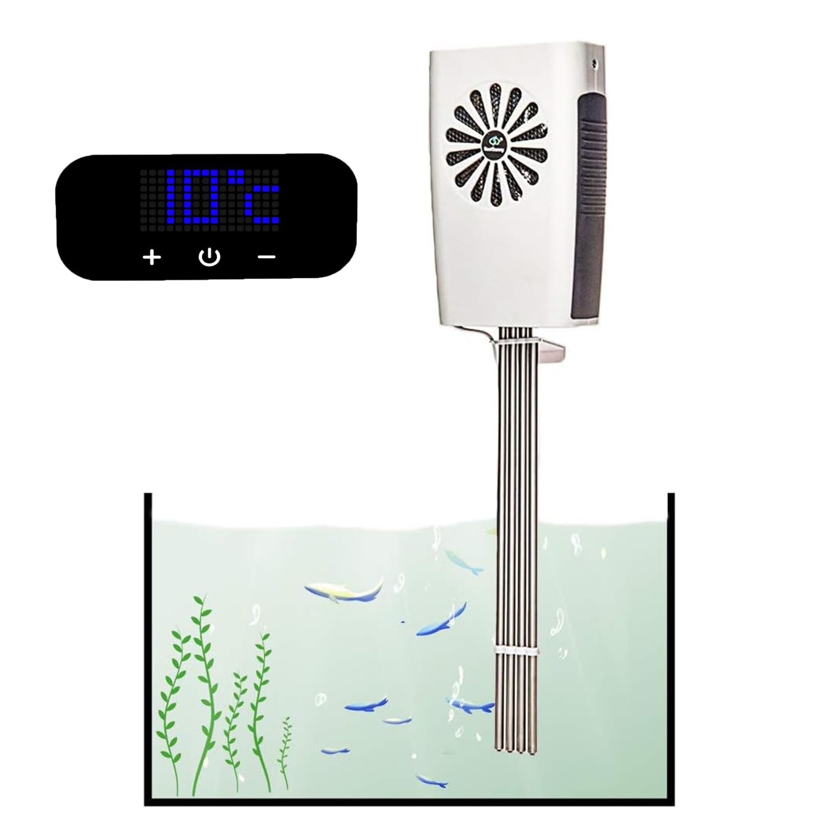 Enfriador de agua para acuario de 5 galones, sistema de refrigeración portátil para acuario, con pantalla digital, control de temperatura de 10 a 30 °C para vino