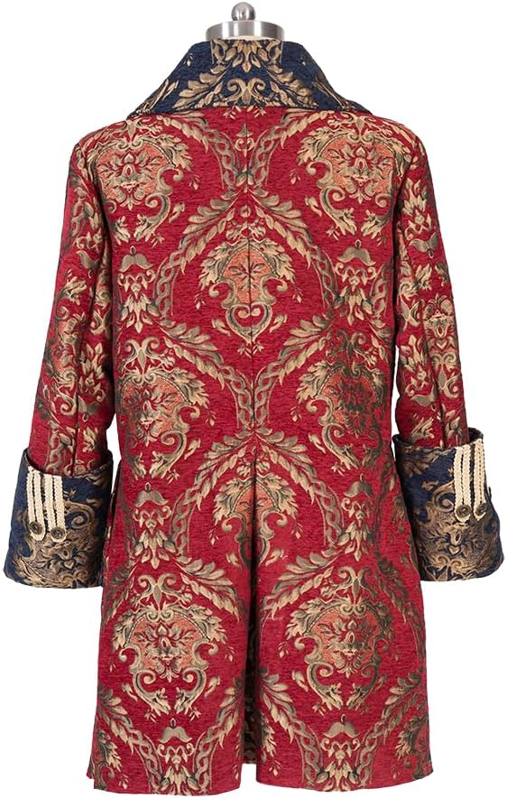 Men's Steampunk Vintage Tailcoat Jacket Gothic Victorian Frock Coat Mens Buccaneer Pirate Costume Trench Coat
