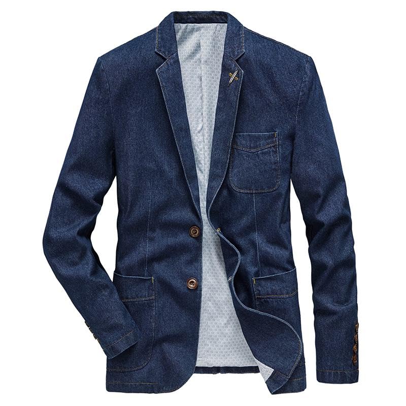 Slim Fit Jeans Men' Blazer | Suit Jacket Male - -2