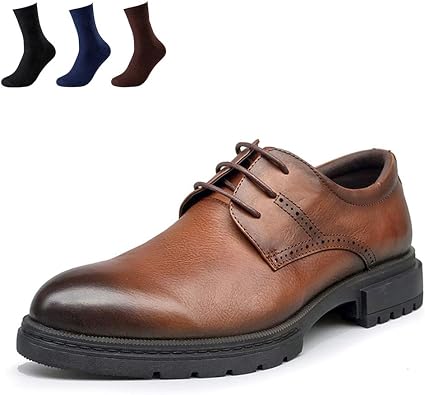 XFQ Men's Derby Shoes, Retro Office 