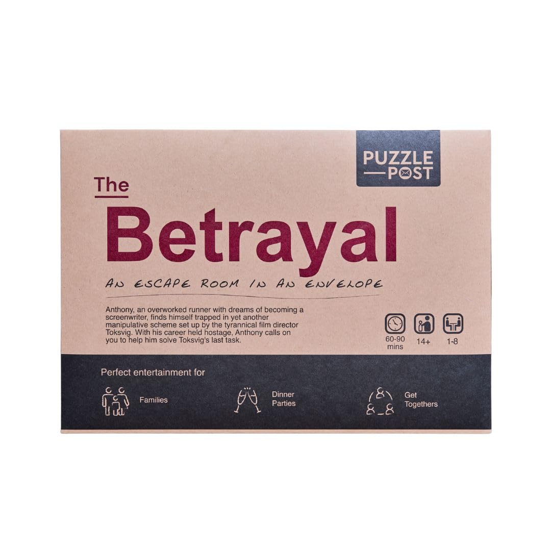Unique Escape Room In An Envelope | Great For Groups - Families & Friends | Perfect For Games Night | Escape Room In A Box | Puzzle Mystery Game (The Betrayal) โ image 1