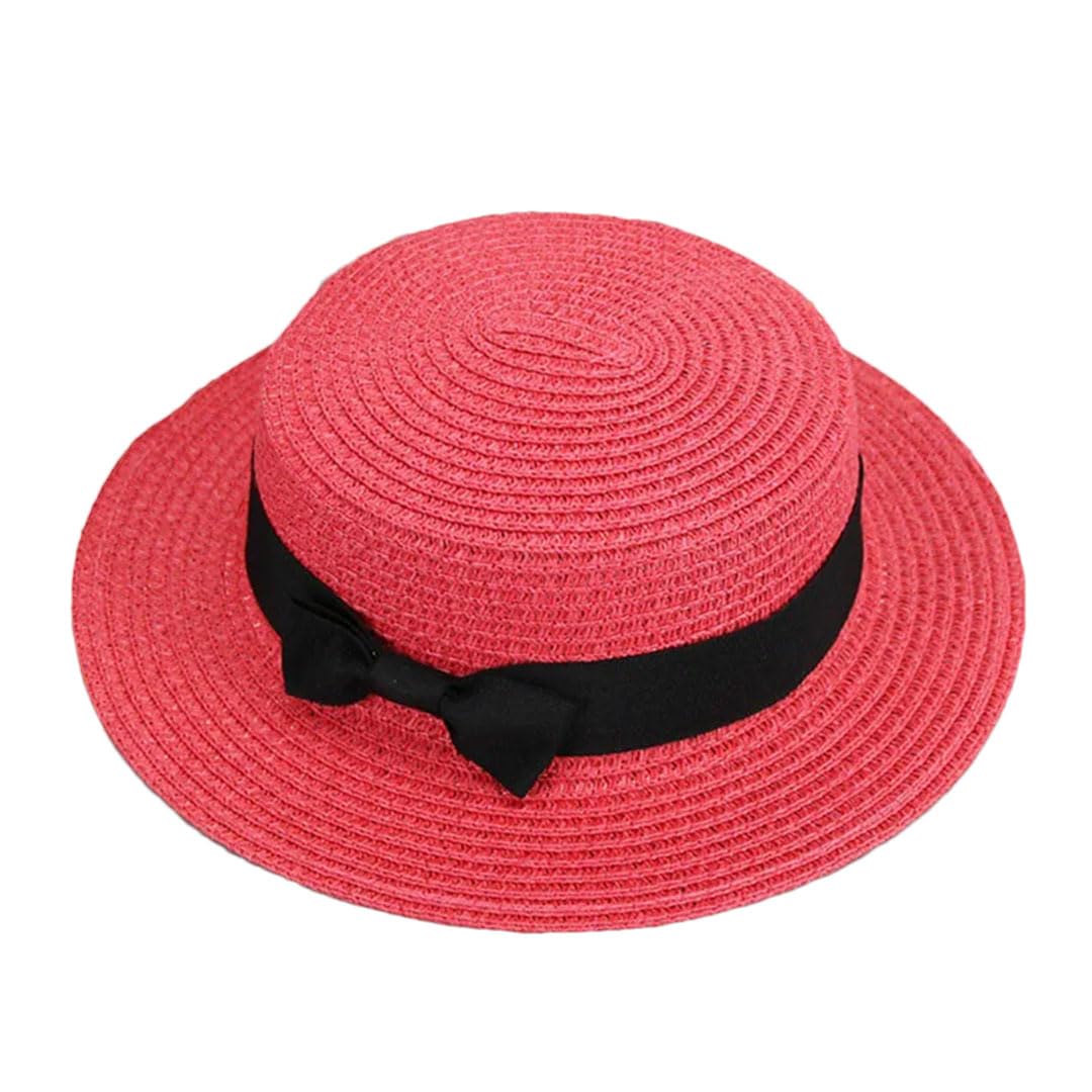 EYRMQWJPC Wide Brim Sun Hat, Women's Straw Sun Protection Panama Bucket Hat Multicolor Multiple Sizes(Pnnrk)