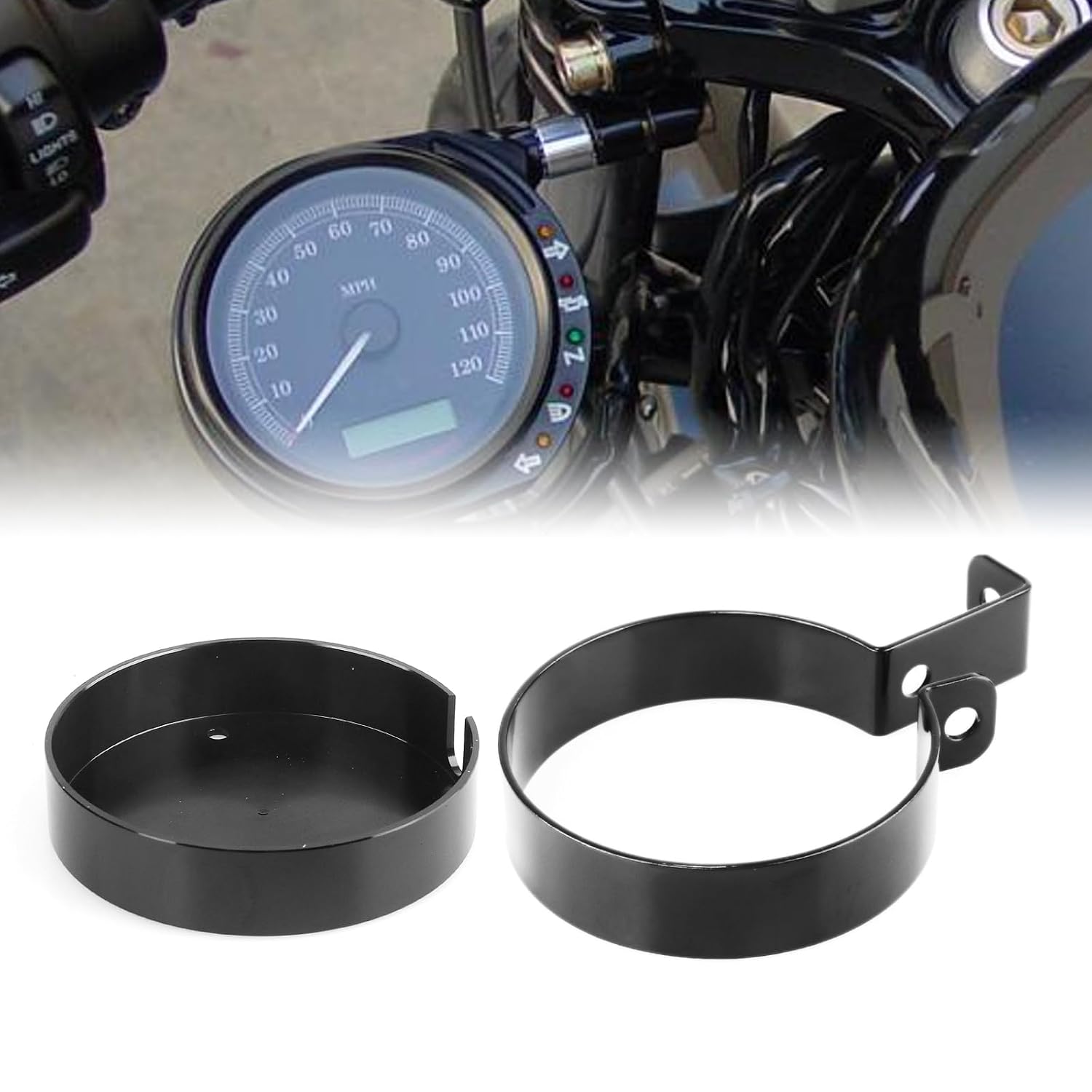 Motorcycle Side Speedometer Relocation Mount Bracket Fit for Harley Davidson Sportster 883 XL883/XL1200/Iron 883/48 / 72 Nightster Roadster 1993-2020