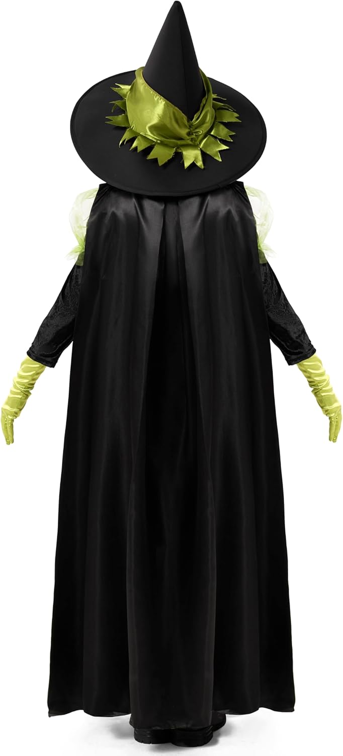 Spooktacular Creations Halloween Child Girl Black Wizard Witch Costume, Kids Witch Outfit Set for Halloween Dress Up Parties - Image 6