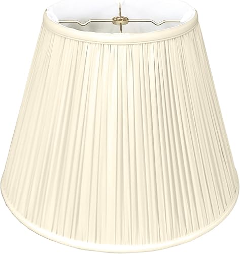 Royal Designs Deep Empire Gather - Pantalla plisada básica, color beige, 10 x 20 x 15 pulgadas