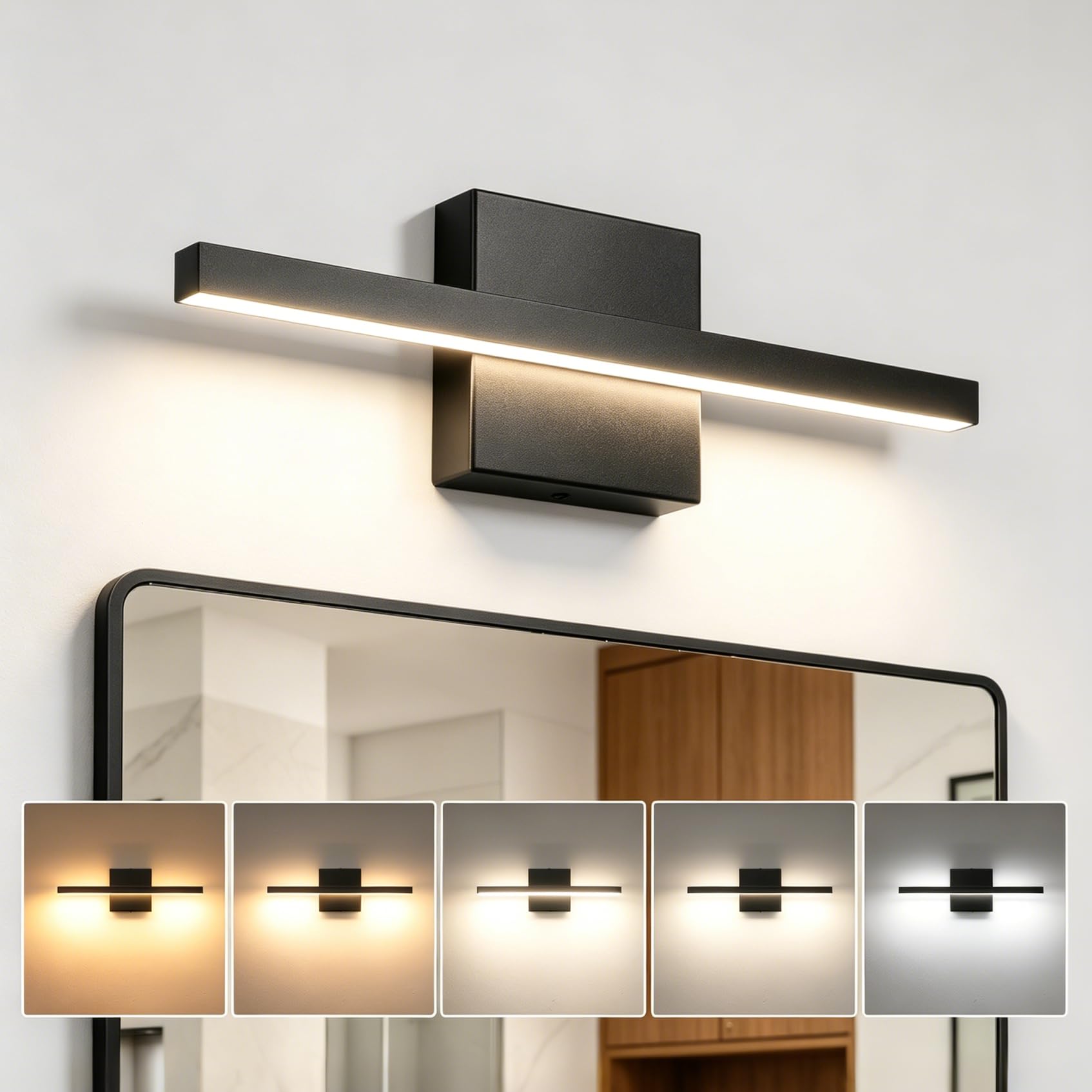 Photo 1 of Epinl Bathroom Vanity Light Fixture 16 inch 5CCT Modern Bathroom Light Fixture Over Mirror 12W LED Light Bar Dimmable Wall Sconce Lighting Fixture for Bathroom Bedroom