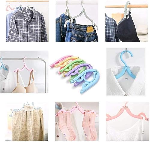 Miniatura 3 de 20 perchas de viaje con 12 clips, accesorios de viaje portátiles, perchas plegables para ropa, tendedero plegable para ropa de viaje, esenciales