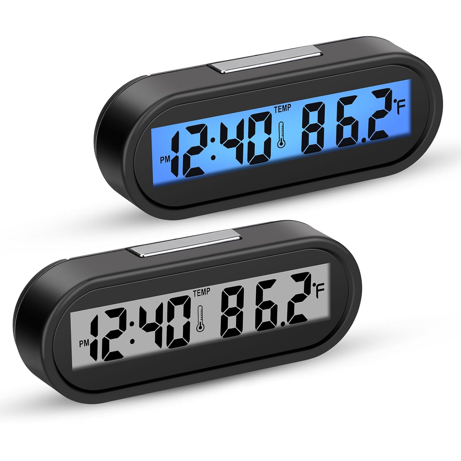2 in 1 Car Digital Thermometer Clock, Car Digital