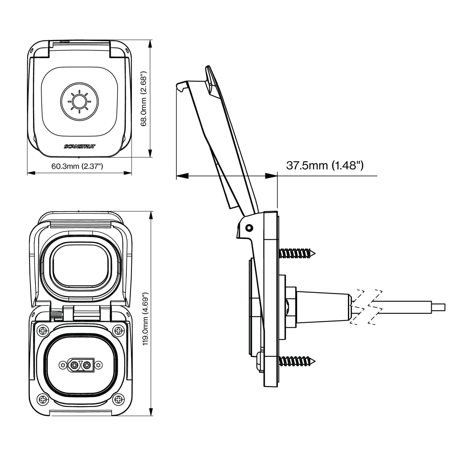 Scanstrut Connessione Solare XT60 Serie Ventura SC-V-S3