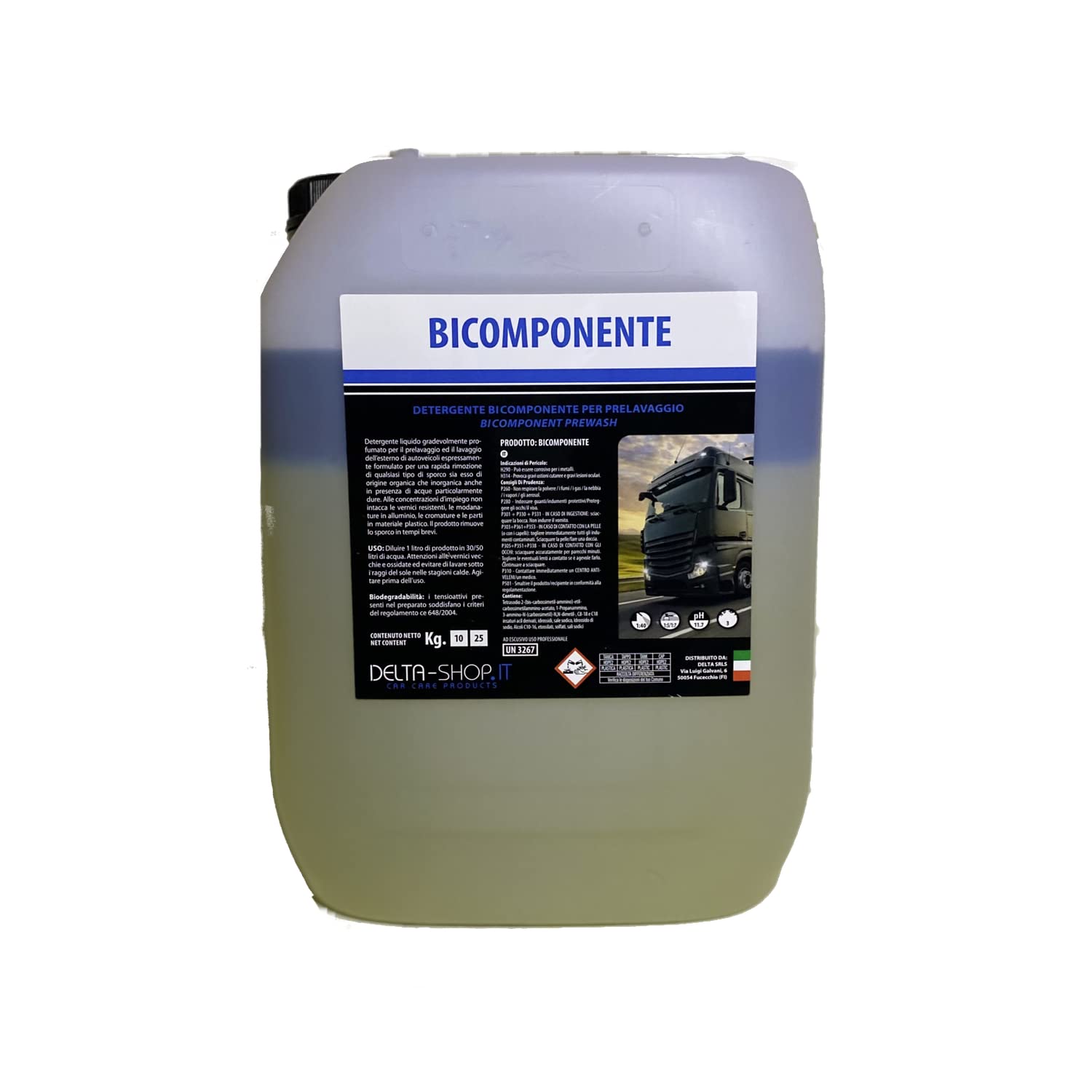 Detergente Sgrassante Concentrato Bicomponente-Bifase Doppia Azione 10 Kg
