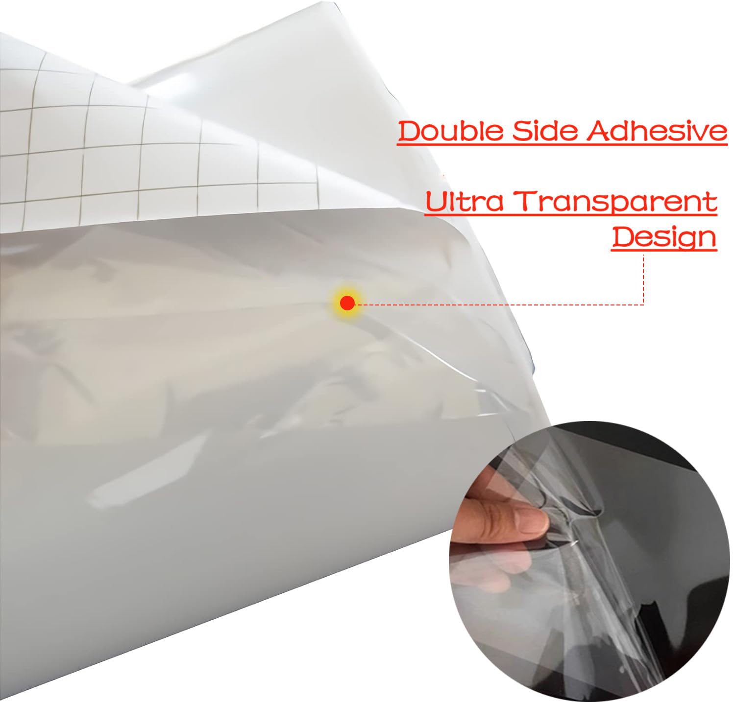 INTSUPERMAI Lamination Roll Cold Laminating Film Laminating Roll Film with Double Sided Adhesive 15.1Ft×24.8In×3Mil for Photo Picture Laminating and Protection