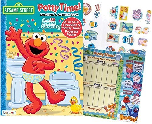 Elmo's Sesame Street "Potty Time" Coloring and Activity Book with Over ...