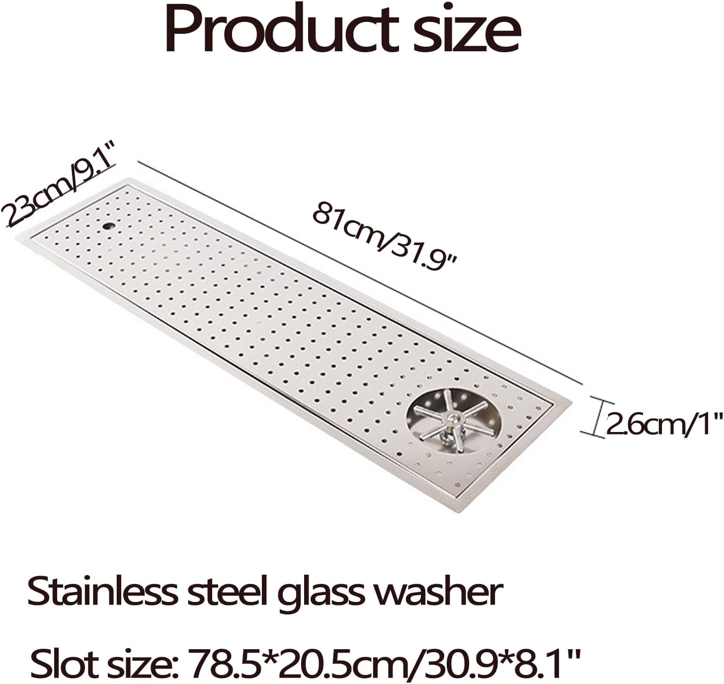 Glass Rinser, High-Pressure Stainless Steel Cup Washer, Spray Rinser for Cafe, Bar Glass Rinser for Sink, Cup Cleaning Accessories
