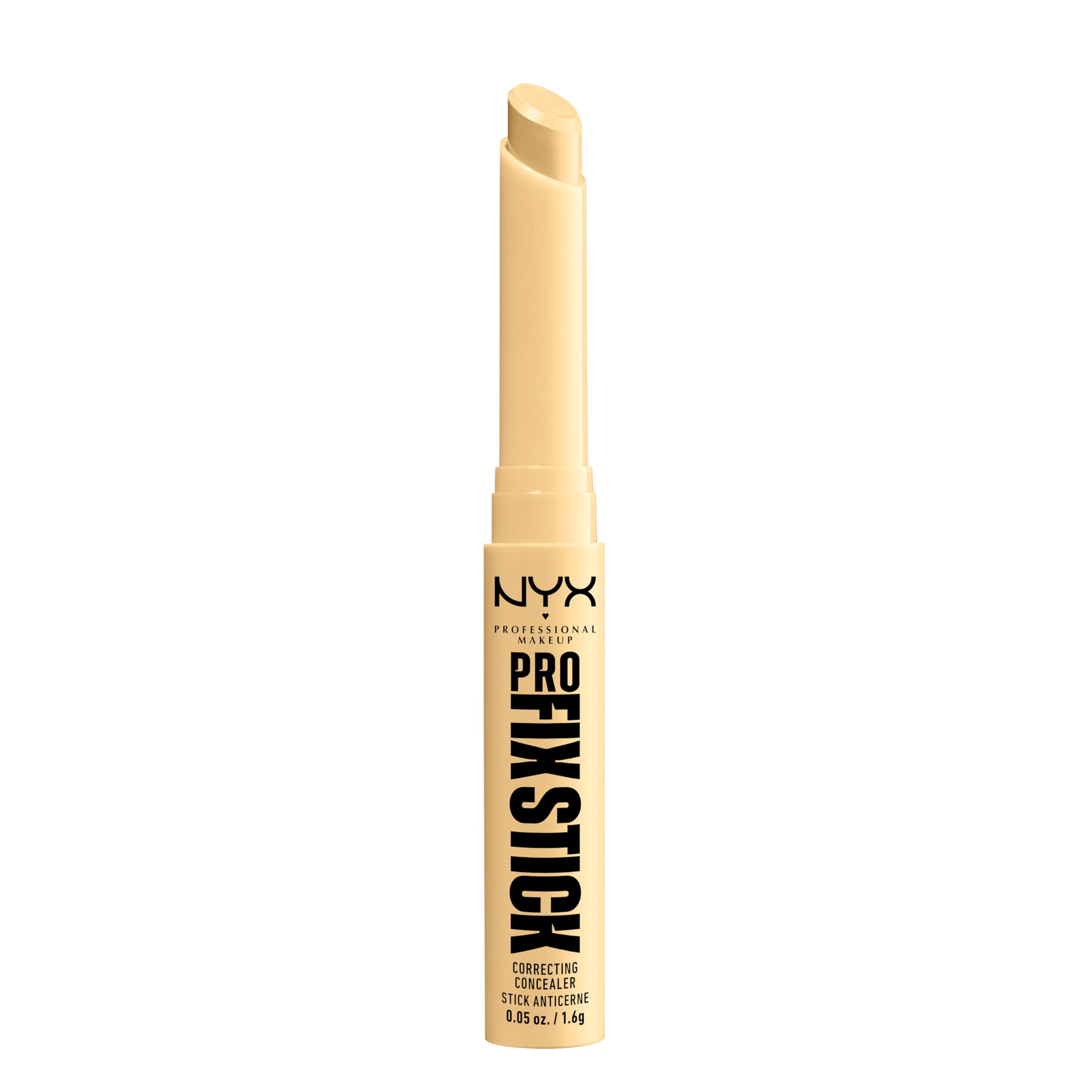 NYX Professional Makeup Pro Fix Stick, Corrector en Barra, Duración de hasta 12H, Enriquecido con Ácido Hialurónico, No Transfiere, Fórmula Vegana, Tono: Amarillo Mid