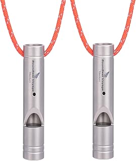 iBasingo Titan Pfeifen Outdoor Camping Wandern Jagd Klettern Notfall Überleben Laute Pfeife Trainer Training Sport Schlüsselanhänger Signalpfeifen mit Schlüsselband