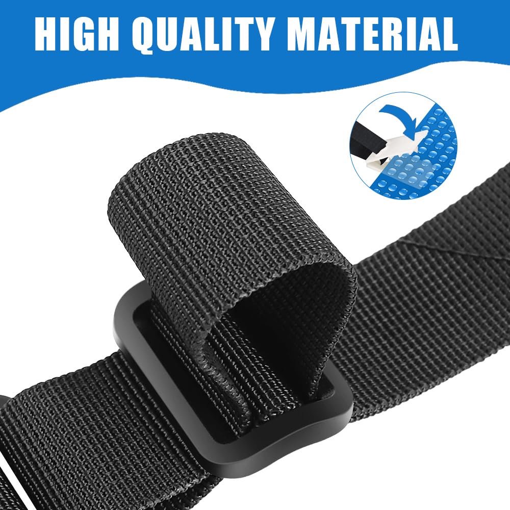 Sistema de Enrollado para Piscina, 8 Set Enrollador de Piscina para Pantalla Solar, Correas de Sujeción para Liner de Piscina, para Lonas/Cubiertas de Piscina
