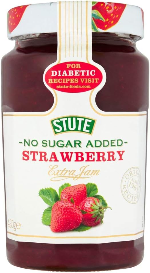 Diabetic Strawberry Jam 430g X 5 by Stute