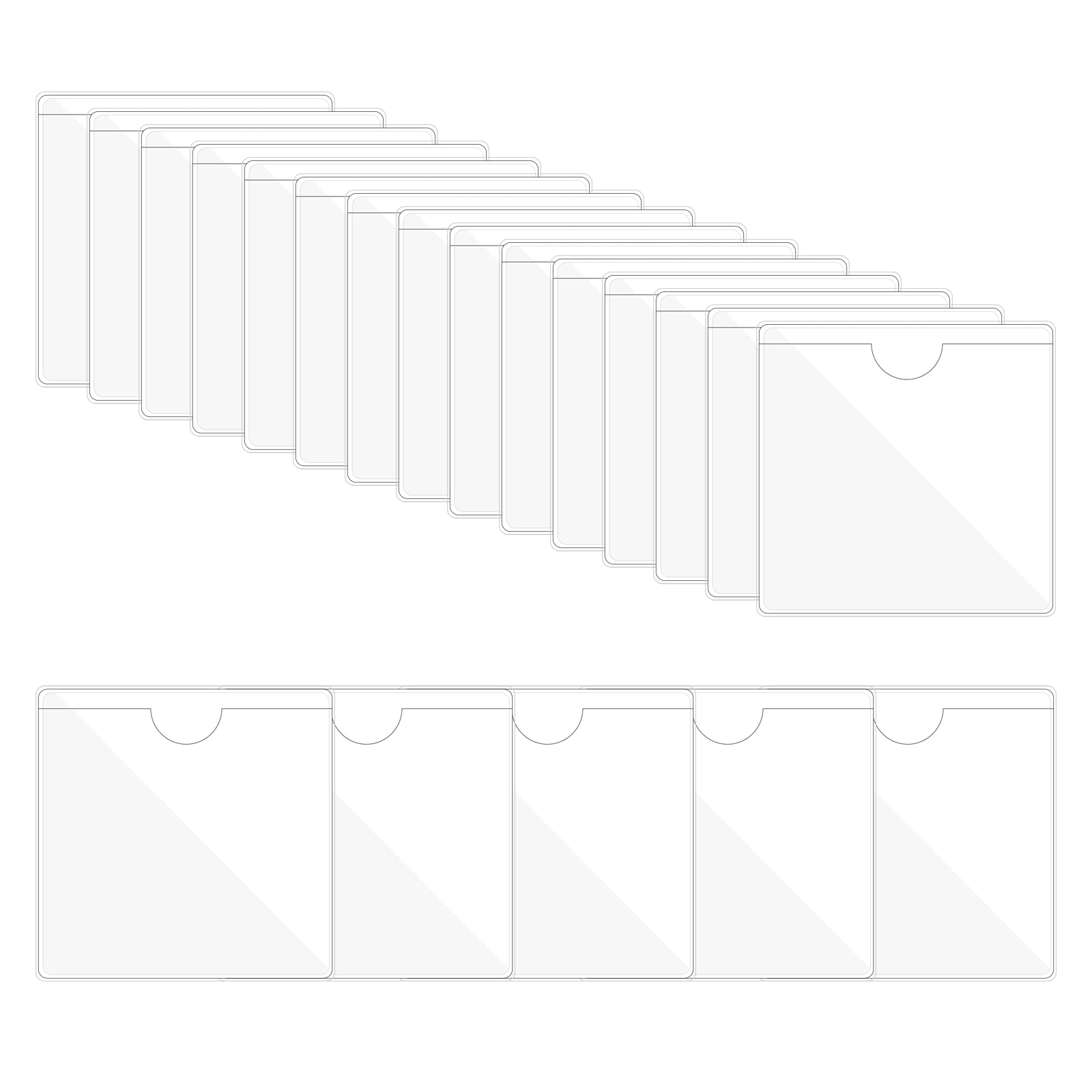 Pochettes autocollantes pour cartes de visite PATIKIL 10,2x10,2cm plastique transparent