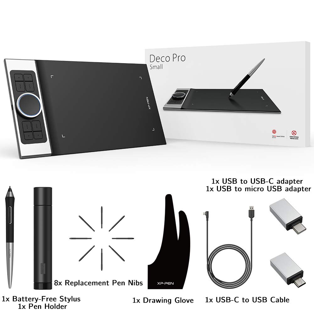 Buy Graphic Tablet XPPEN Deco Pro Small Pen Tablet 9X 5 Inch with 2