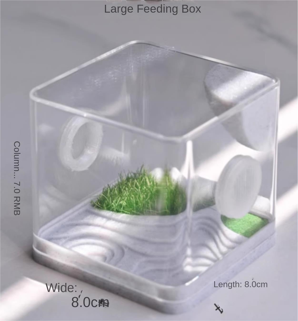 Pojemnik na Owady Obudowa Dla Pająków Skaczących, Akrylowa Obudowa Do Terrarium Dla Gadów Owadów Terraria(8x7cm)