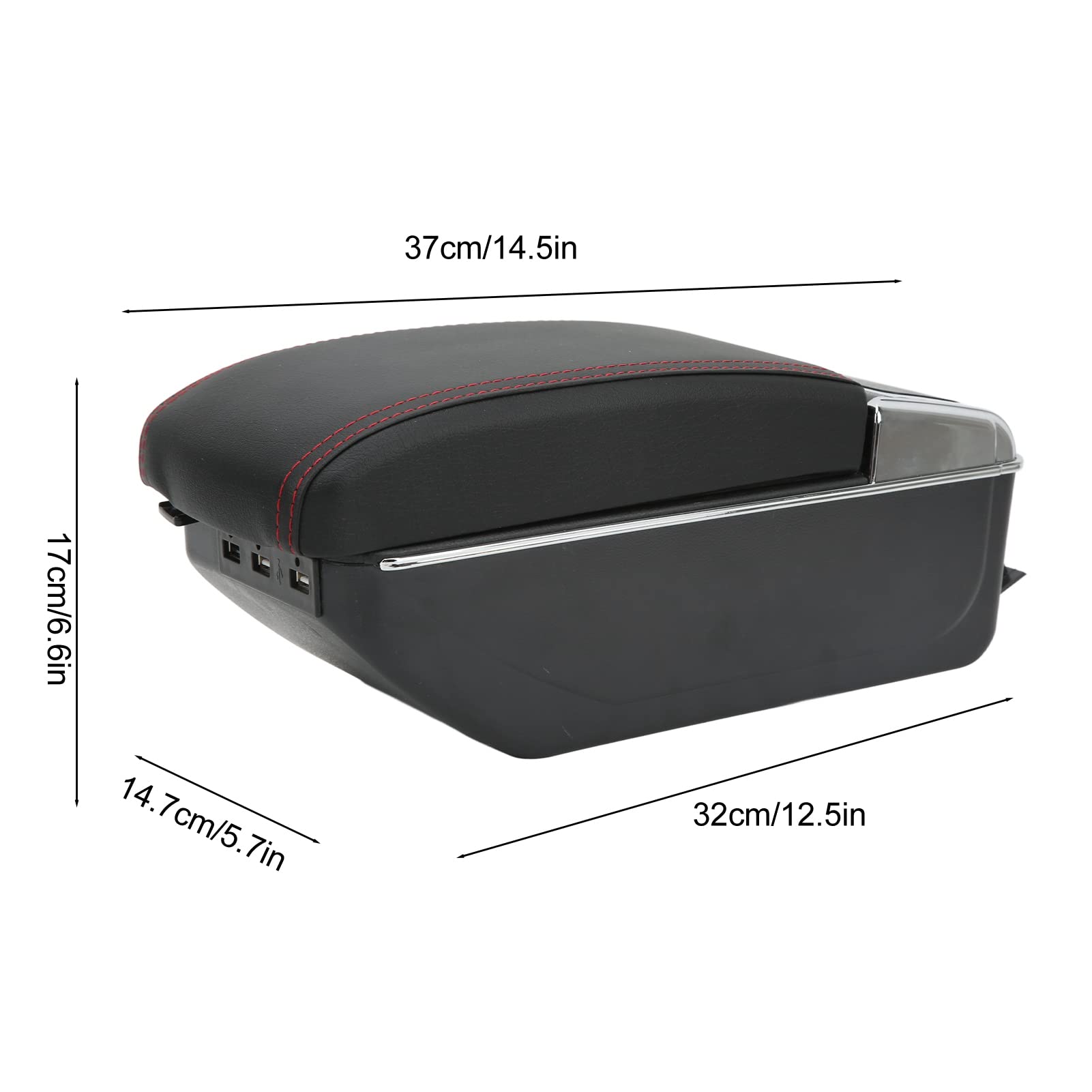 AMONIDA Premium Konsola środkowa Schowek w Podłokietniku z 7 Portami USB Pasuje do Eleganckiego Forda 08-18