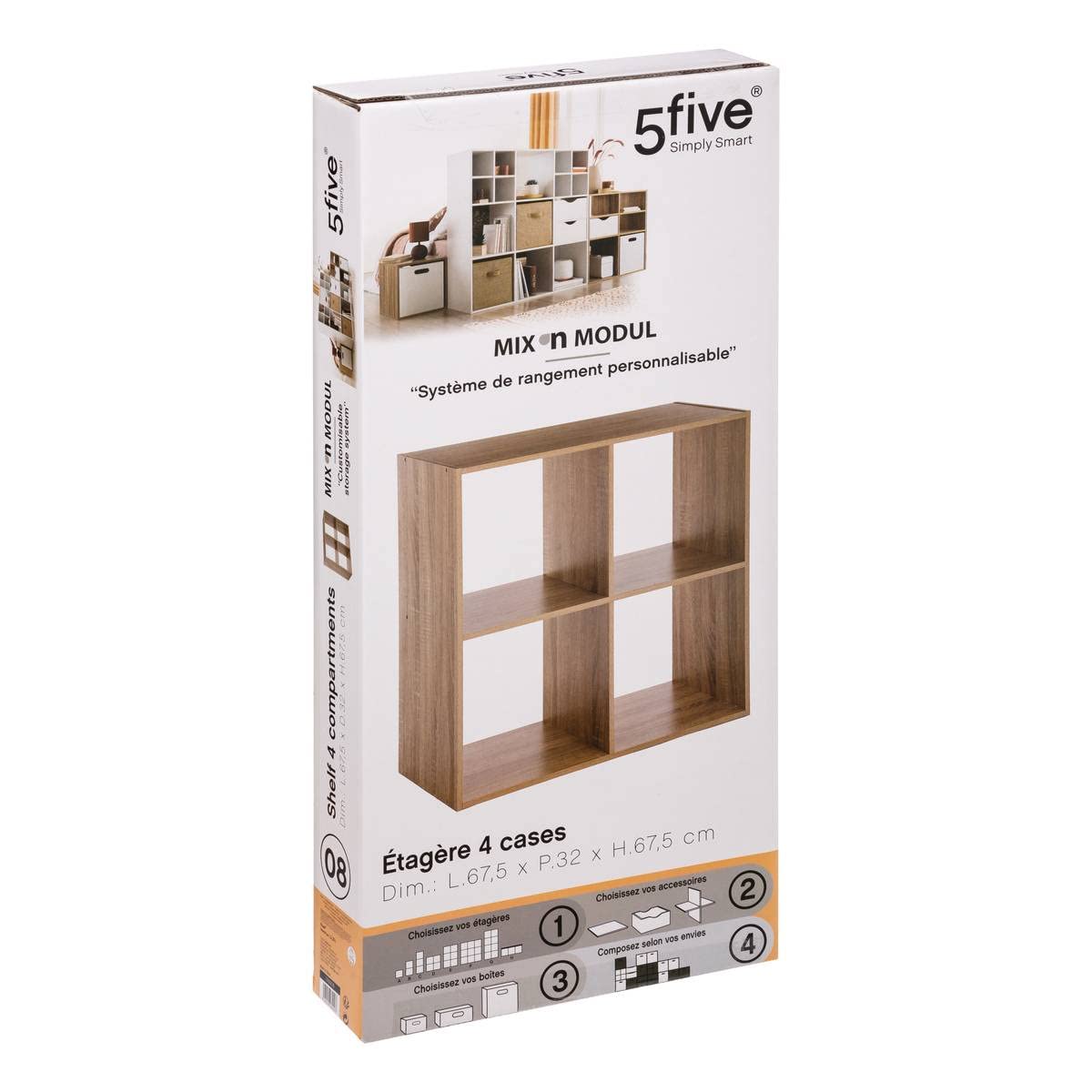 TATAY Baobab - Set de 2 Cajas Organizadoras 22L con Tapa en Plástico