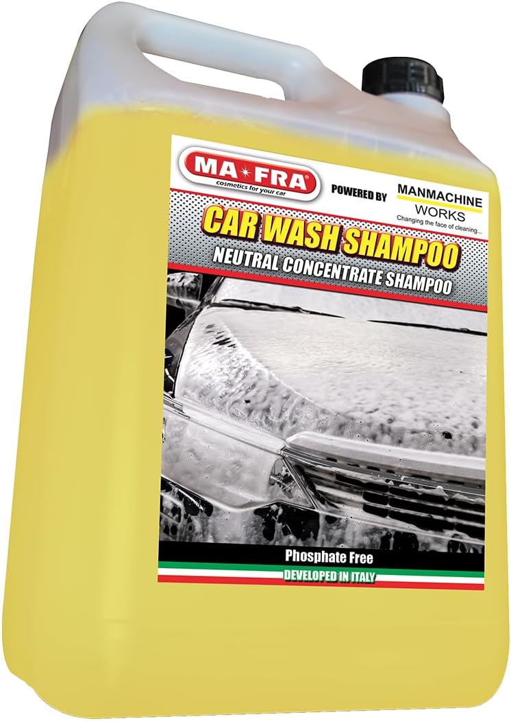 MAFRA Car Bike Wash Shampoo (5 Ltr) PH Neutral Formulation Remove Tough Dirt