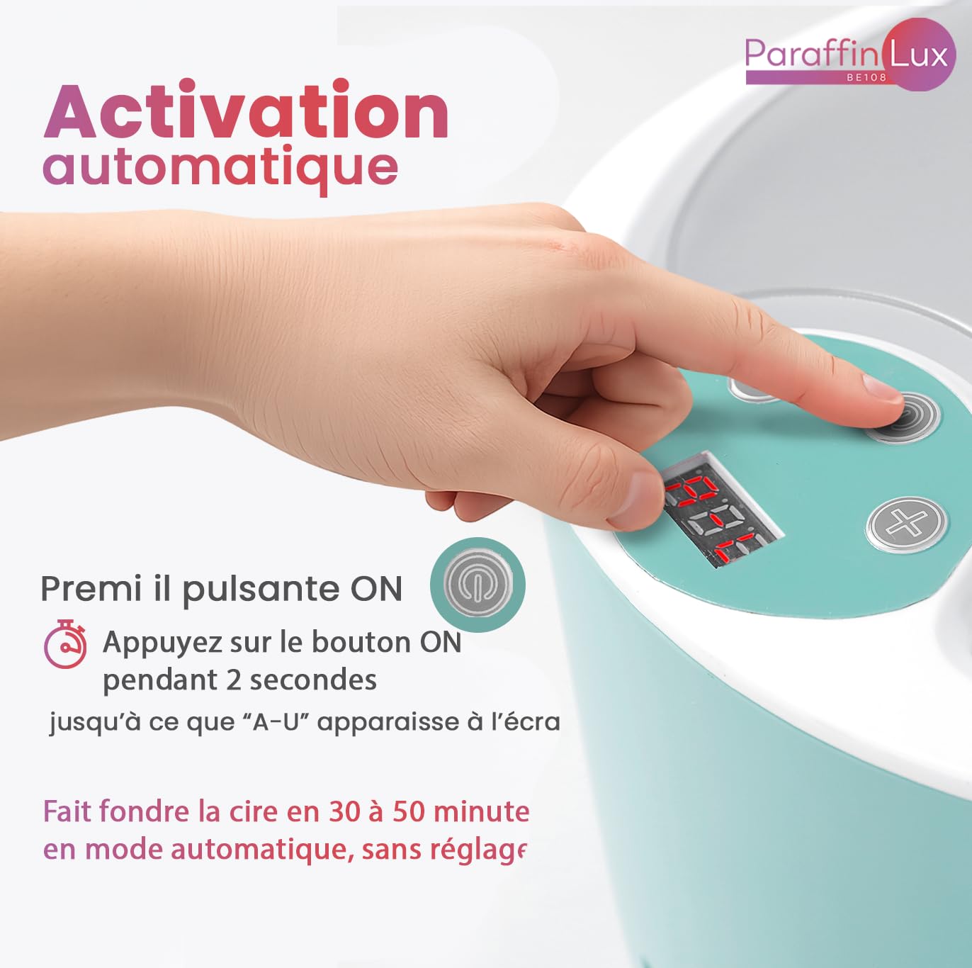 Bain de Paraffine pour les Mains et les Pieds de Boston Tech® | Soulagement des Douleurs Musculaires et Arthrite | Hydrate, Adoucit et Revitalise la Peau | Capacité 5L + 2 Blocs de Cire + Accessoires