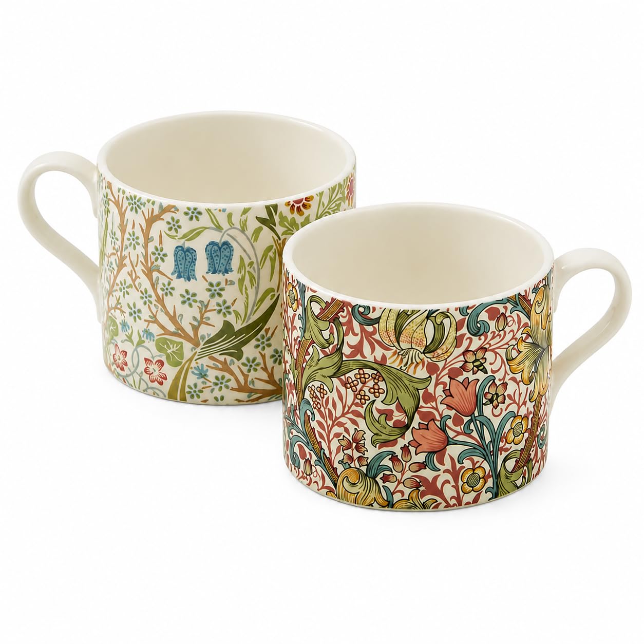 Amazon.com | Spode Morris & Co Porcelain Mugs, Set of 2 - 12oz