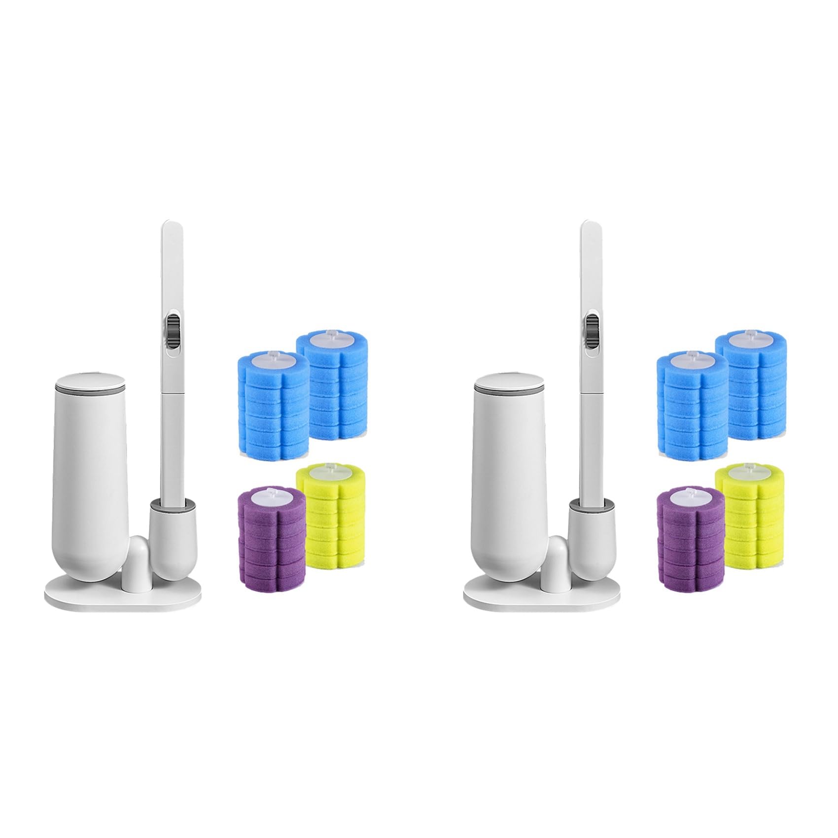 Hndhbfgrt 2X Disposable Toilet Brush Household No Dead End Toilet Cleaning Brush Set Toilet Cleaning Artifact Not Dirty Hands