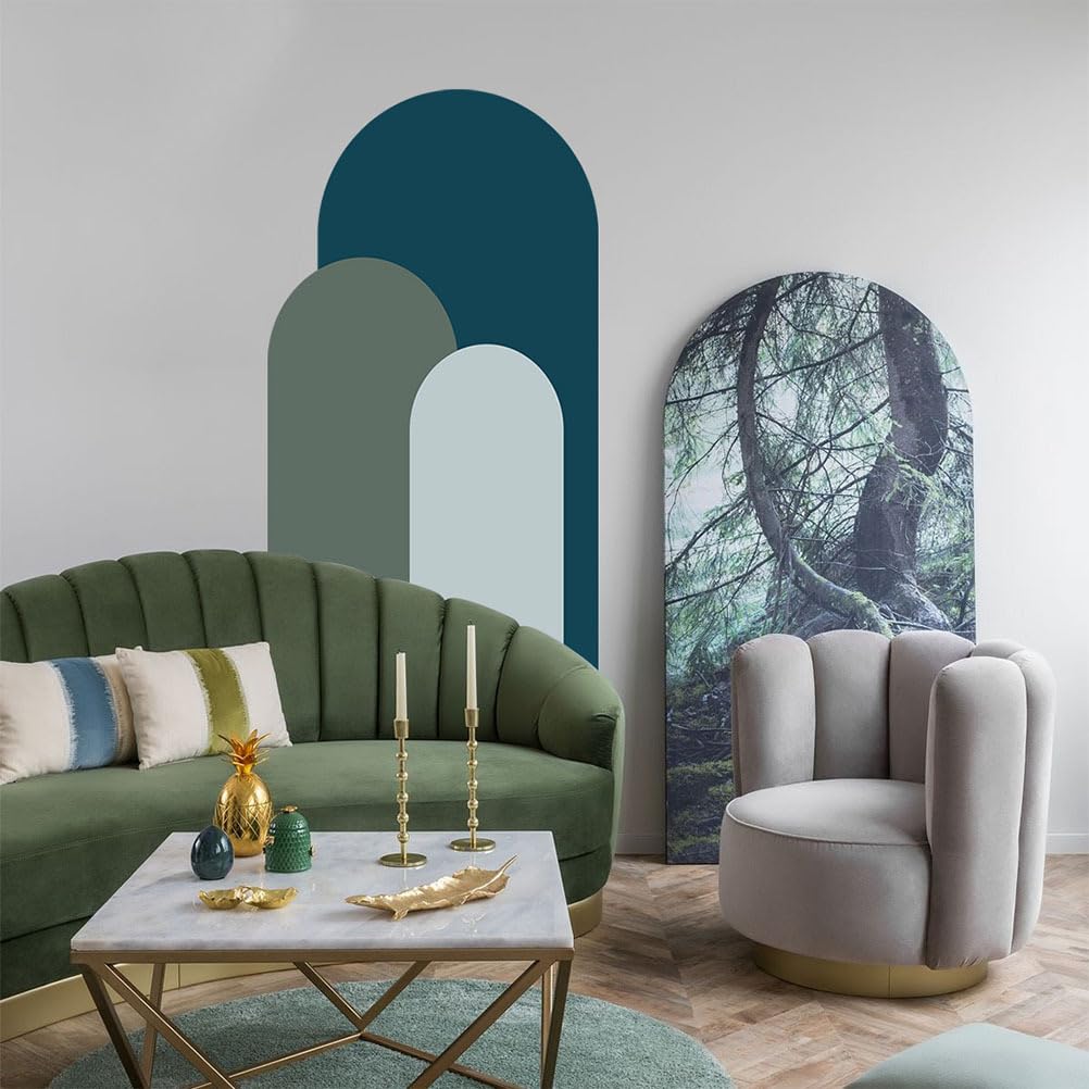 Uonlytech Adesivi Adesivi Decalcomania Della Parete Ad Forma Geometrica Buccia E Carta Parati Autoadesiva Adesivo Rimovibile Decorazione Murale Boho Per Soggiorno
