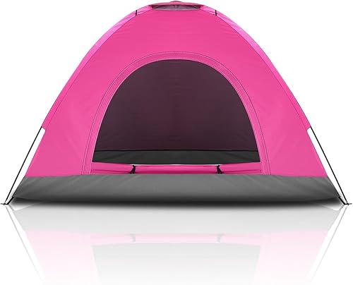 Miniatura 8 de Outvita Tienda de campaña tipo cúpula para 1-4 personas, impermeable, resistente al viento, fácil instalación, espaciosas tiendas familiares