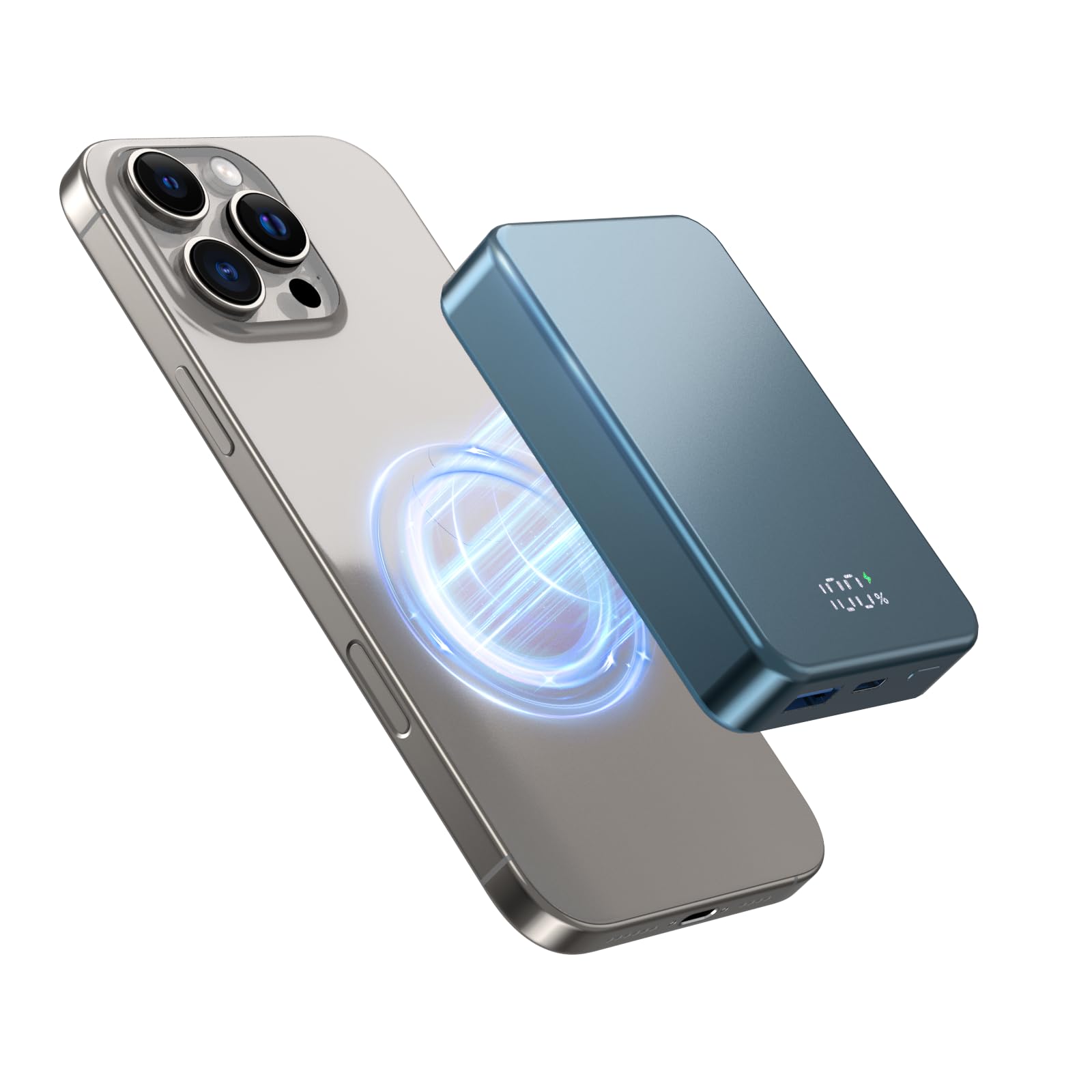 スマホアクセサリー Power bank Amazon.com: POAQCIF Magnetic Power Bank 26800mAh for Magsafe