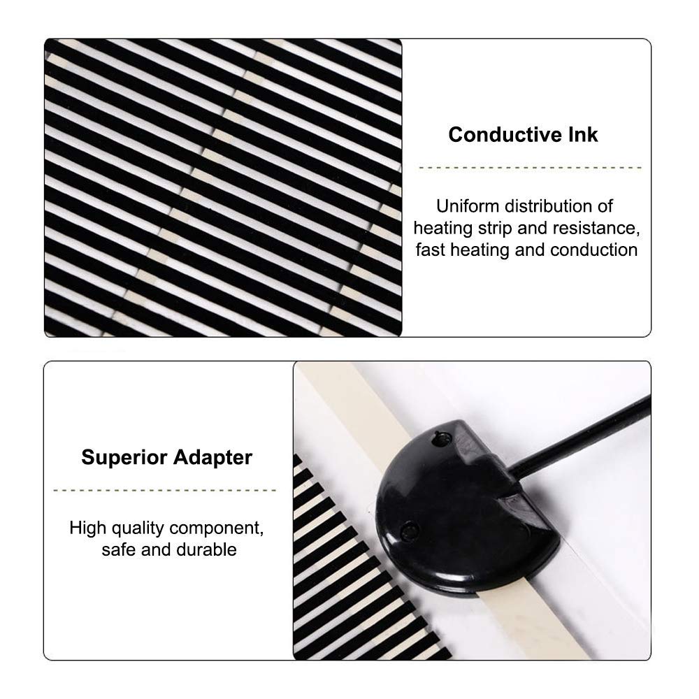 bluesees Reptile Heat Mats, 15W Reptile Heat PadTemperature Adjustable Terrarium Heat Mat