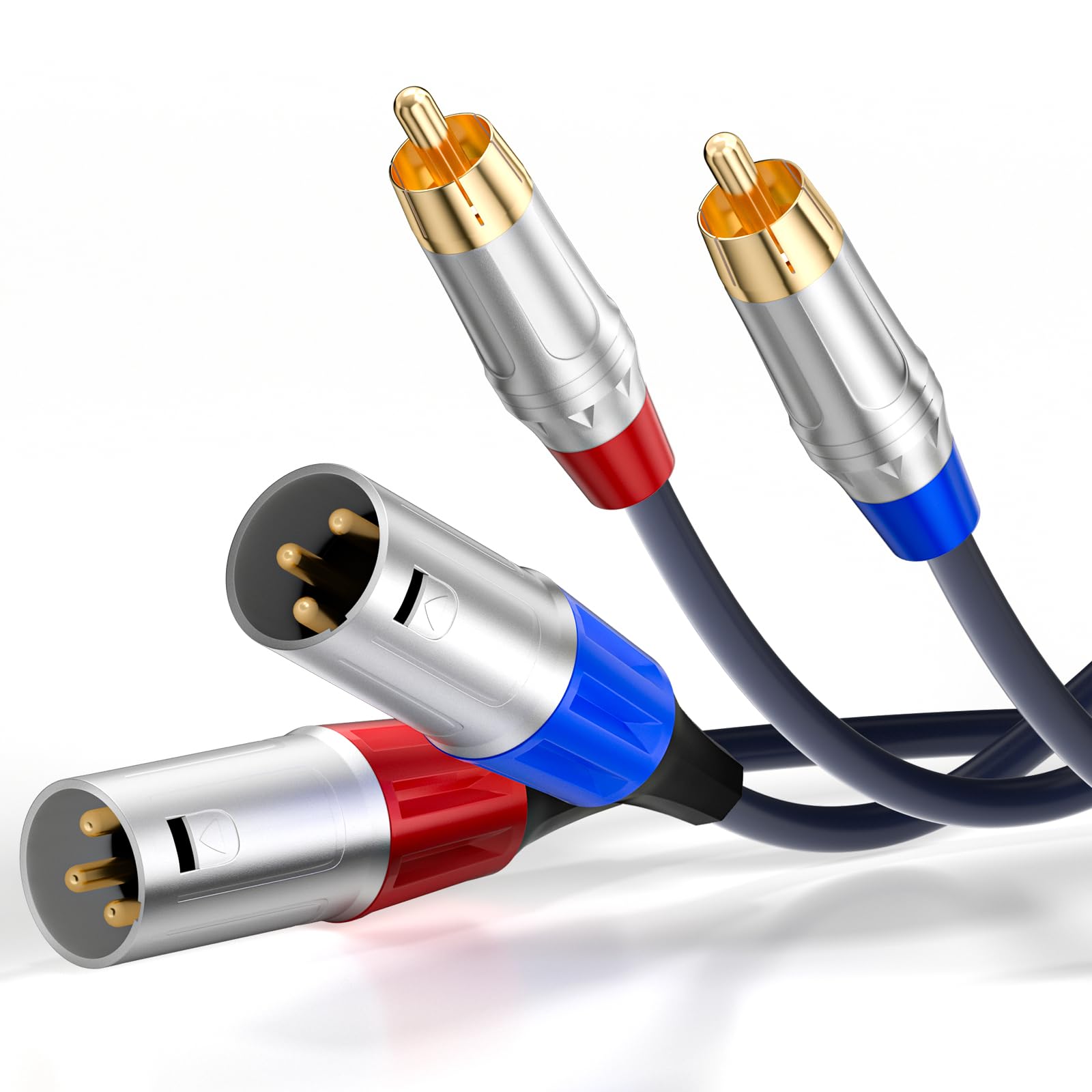Amazon.com: Tisino Dual RCA to XLR Cable, 2 RCA to 2 XLR Male HiFi