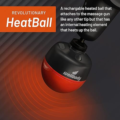 Miniatura 2 de Wellbody Lite  Pistola de masaje de calor  Dispositivo de masaje de tejido profundo  Tecnología Heatball  Portátil silencioso  Herramienta de masaje