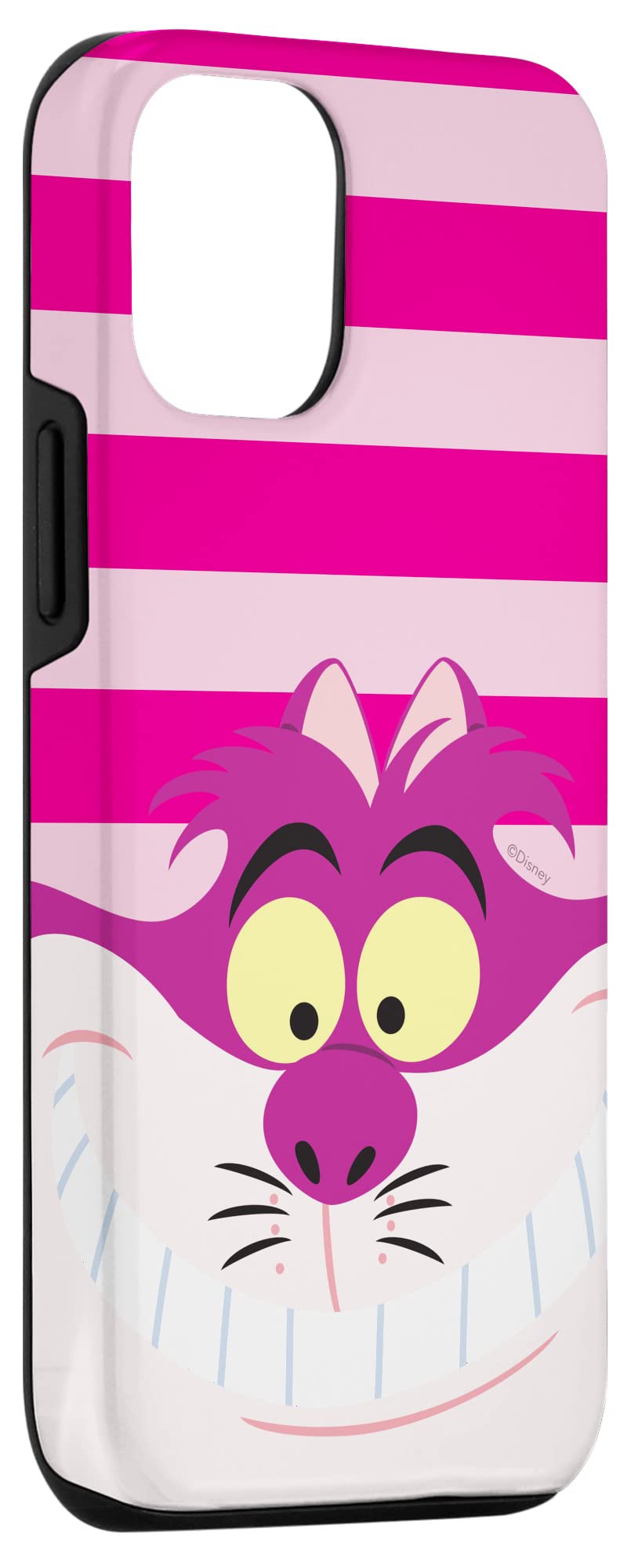 Custodia per iPhone 12/12 Pro Disney Alice nel Paese delle Meraviglie Stregatto Rosa Strisce