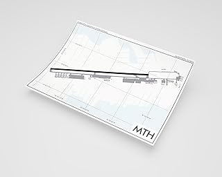 MG Global Modern Poster of Florida Keys Marathon Airport Mth 2 | 11x17 12x18 16x24 24x36 Minimal Unframed Print | Minimalism Wall Art Gift | Minimalist Home Office Decor