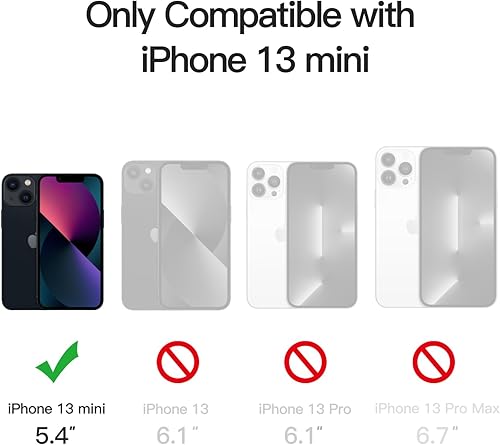 Miniatura 2 de JETech Funda magnética para iPhone 13 Mini de 5.4 pulgadas, compatible con MagSafe, translúcida mate, delgada, a prueba de golpes, color negro